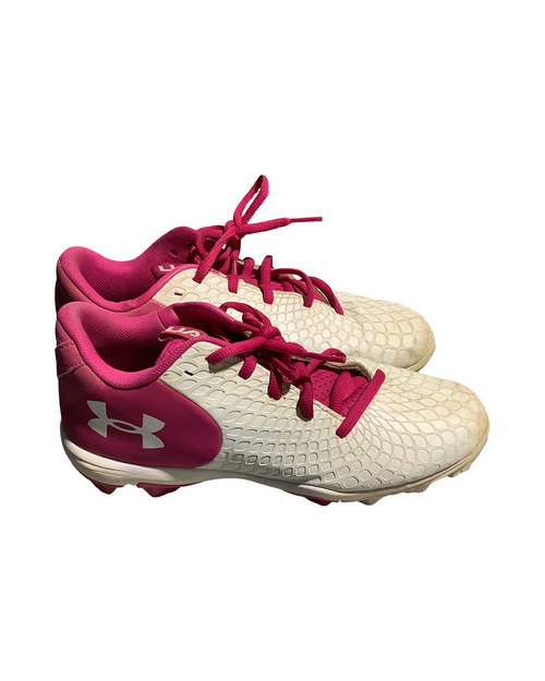 Vist Large View of Product Image Which is Used Under Armour CLEATS BB/SB Cleats White Senior 6.5