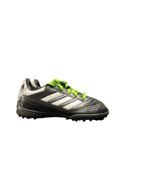 Vist Large View of Product Image Which is Used Adidas Soccer Indoor Shoes Black And White Youth 11.0