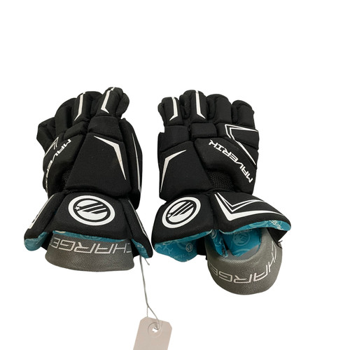 Vist Large View of Product Image Which is Used Maverik CHARGER Lacrosse Gloves Junior Black 10"