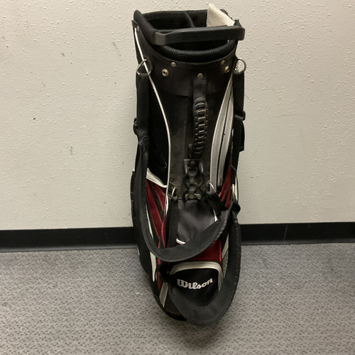 Vist Large View of Product Image Which is Used Wilson DEEP RED Mens Stand Bag White/Black/Red