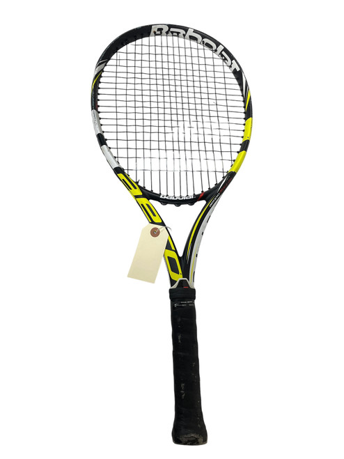 Vist Large View of Product Image Which is Used Babolat AEROPRO DRIVE JUNIOR Junior Tennis Racquet White 26"