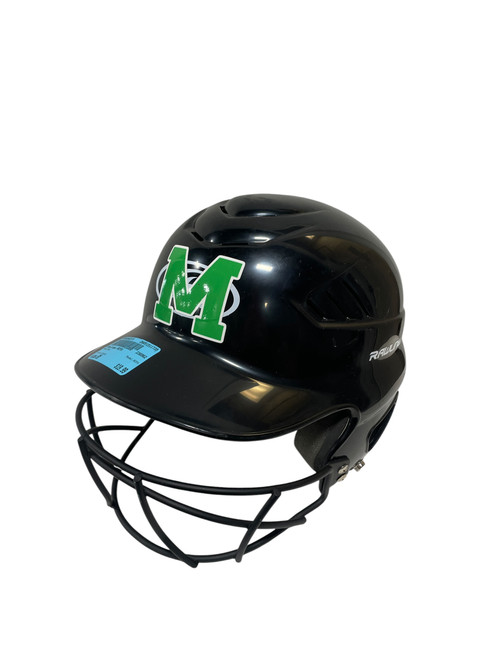 Vist Large View of Product Image Which is Used Rawlings RCFH Batting Helmet w/Mask Black SM