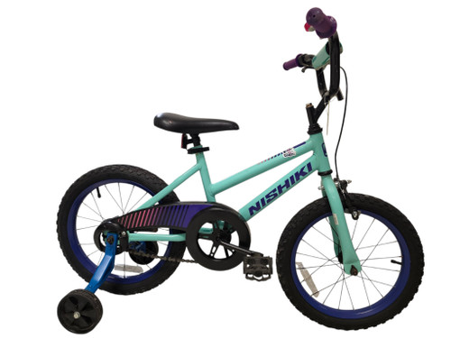Vist Large View of Product Image Which is Used Nishiki Racer 16 Training Wheel Bike Teal 16"