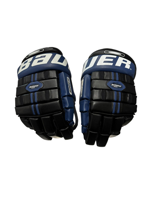 Vist Large View of Product Image Which is Used Bauer SUPREME 2000 JR Senior Gloves Navy Blue 12"
