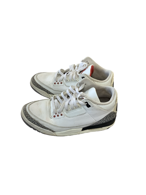 Vist Large View of Product Image Which is Used Jordan RETRO 3 Basketball Shoes M White Senior 8.5