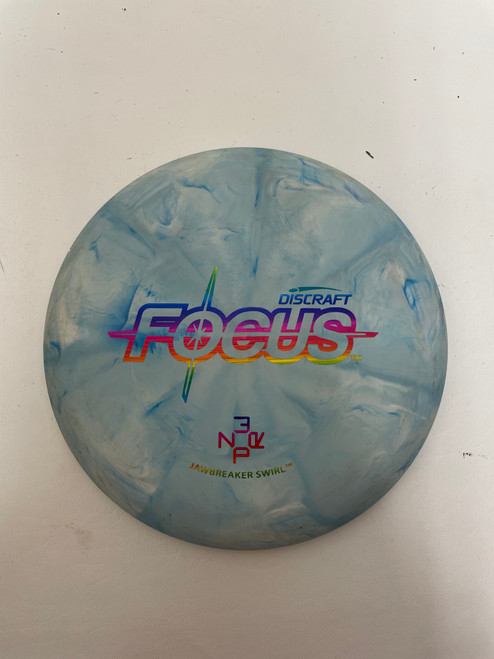 Vist Large View of Product Image Which is Used Discraft FOCUS Disc Golf Putter Carolina Blue
