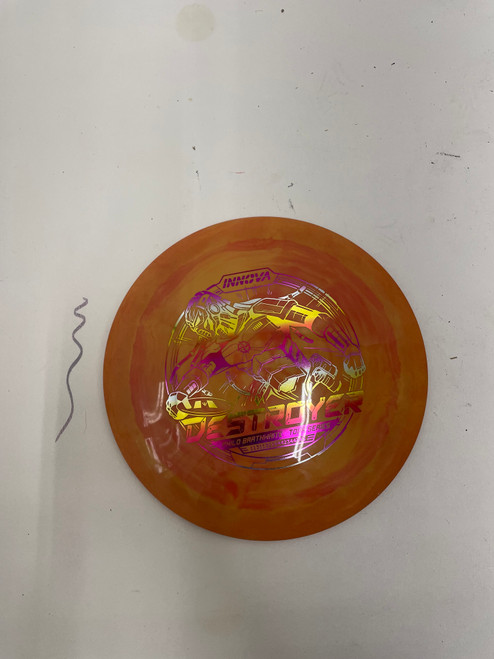 Vist Large View of Product Image Which is Used Innova DESTROYER Disc Golf Driver Orange