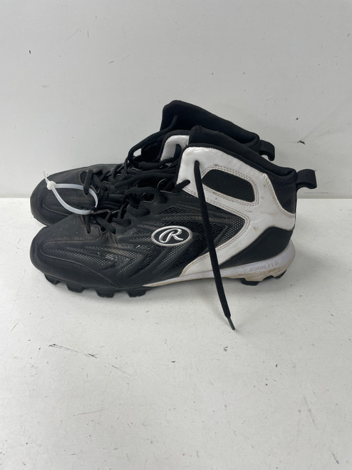 Vist Large View of Product Image Which is Used Rawlings COOLFLO HIGH BB/SB Cleats Black Senior 8