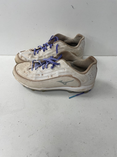 Vist Large View of Product Image Which is Used Mizuno FASTPITCH BB/SB Cleats White Senior 9.5