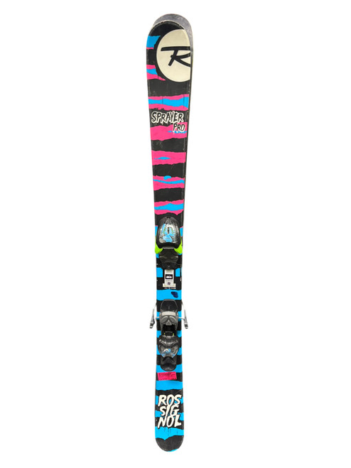 Vist Large View of Product Image Which is Used Rossignol SPRAYER PRO Boys DH Ski/Binding White/Black/Navy 125 cm