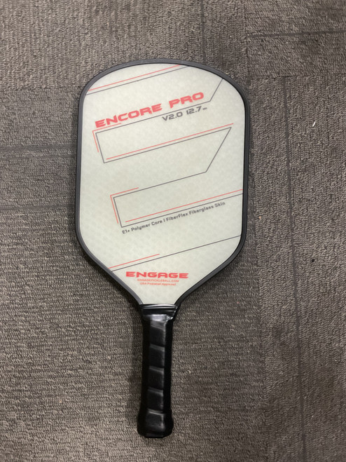 Vist Large View of Product Image Which is Used Engage ENCORE PRO V2.0 12.7 Pickleball Racquet White
