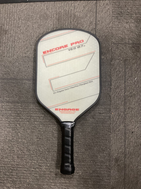 Vist Large View of Product Image Which is Used Engage ENCORE PRO V2.0 12.7 Pickleball Racquet White