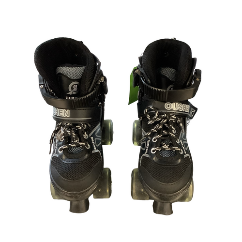 Vist Large View of Product Image Which is Used OUSHEN Child Roller Quad Skates Black Adjustable
