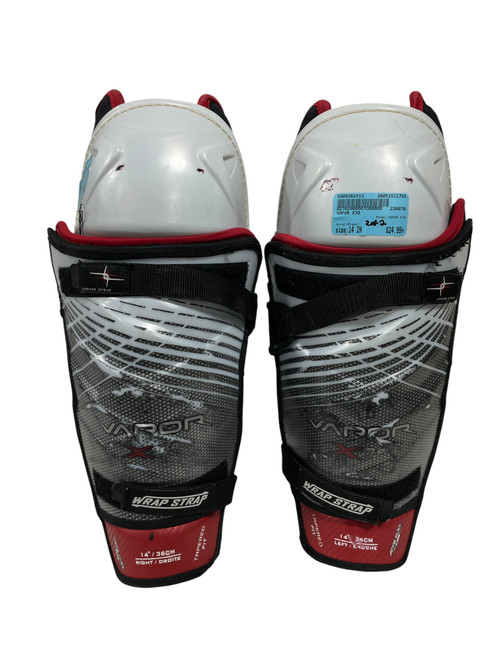 Vist Large View of Product Image Which is Used VAPOR X70 Senior Shin Guards Black 14"