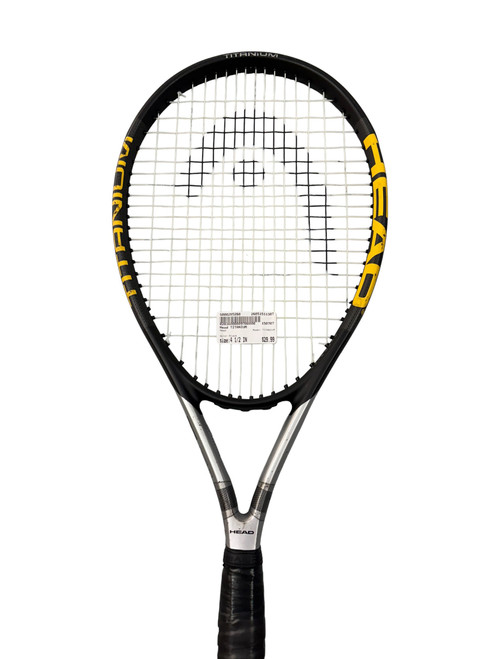 Vist Large View of Product Image Which is Used Head TITANIUM Adult Tennis Racquet Black 4 1/2"