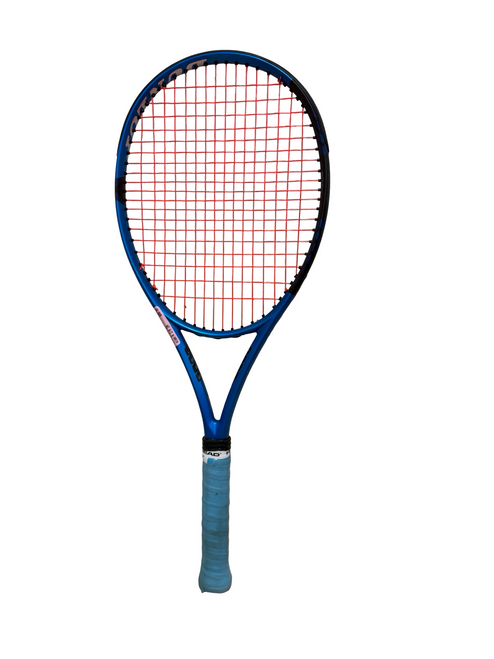 Vist Large View of Product Image Which is Used Dunlop FX500 DEMO Adult Tennis Racquet Royal Blue 4 1/4" 100 sqin