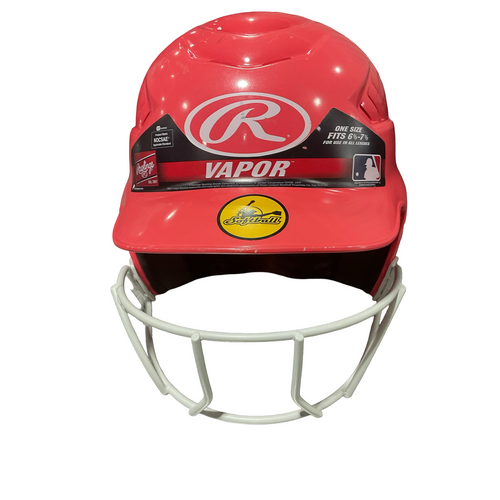 Vist Large View of Product Image Which is Used Rawlings PINK HELMET 6 1/2-7 1/2 Batting Helmet w/Mask Pink One Size