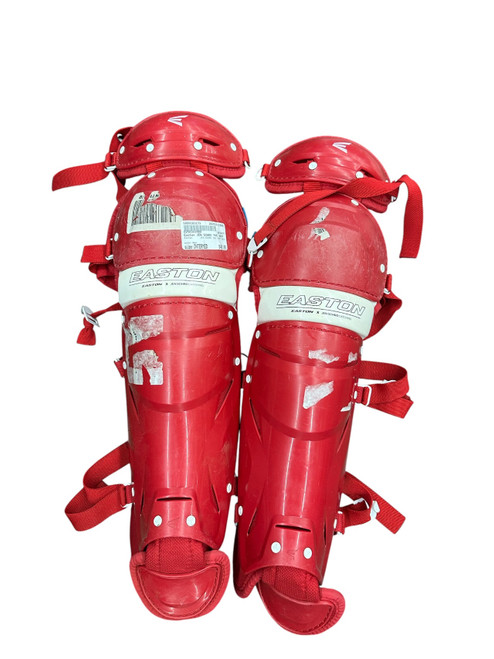 Vist Large View of Product Image Which is Used Easton JEN SCHRO THE VERY BEST Catchers Leg Guards Red Intermed