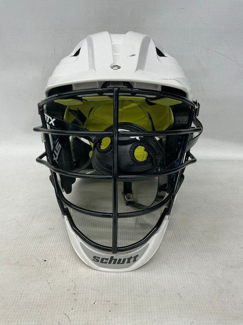 Vist Large View of Product Image Which is Used Schutt STALLION 100 Lacrosse Helmet White M/L