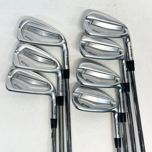 Vist Large View of Product Image Which is Used Ping I210 GREEN DOT Mens Iron Set RH 4I-PW