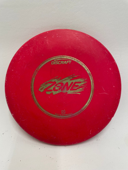 Vist Large View of Product Image Which is Used Discraft ZONE Disc Golf Putter Pink