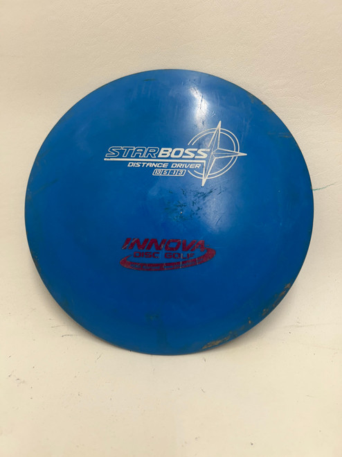 Vist Large View of Product Image Which is Used Innova STAR BOSS Disc Golf Driver Royal Blue