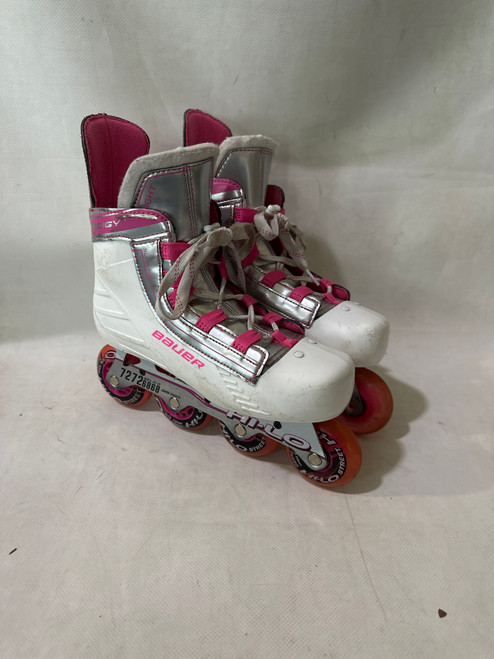 Vist Large View of Product Image Which is Used Bauer PRODIGY SZ 4 Junior Rec Fitness Skates White Junior 04