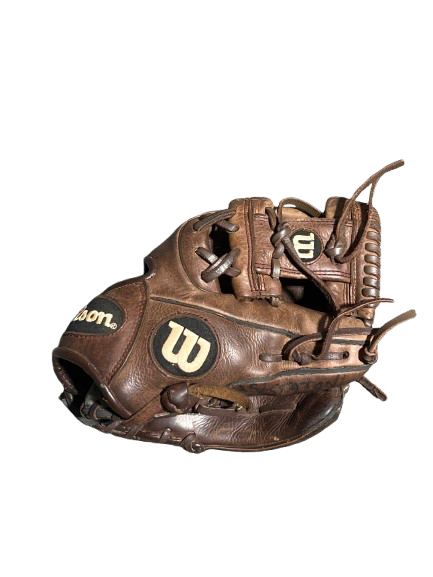 Vist Large View of Product Image Which is Used Wilson WILSON A950 11.5 RHT BB/SB Glove RH Throw Brown 11 1/2"