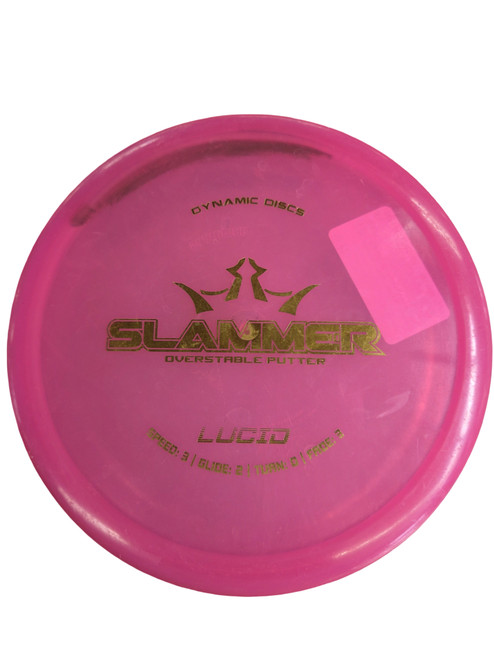Vist Large View of Product Image Which is Used Dynamic Discs SLAMMER LUCID Disc Golf Putter Pink