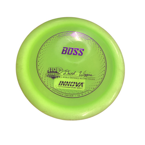 Vist Large View of Product Image Which is Used Innova BOSS Disc Golf Driver Green