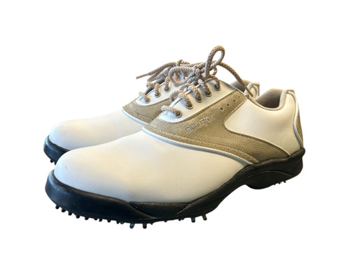 Vist Large View of Product Image Which is Used Foot Joy GREENJOY Mens Golf Shoes White Senior 7