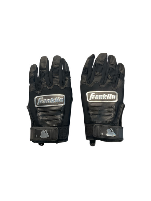 Vist Large View of Product Image Which is Used Franklin BB/SB Batting Gloves Black MD