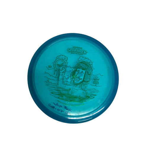 Vist Large View of Product Image Which is Used SOCKIBOMB SLAMMER Disc Golf Putter Royal Blue