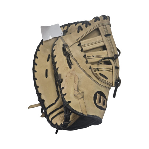 Vist Large View of Product Image Which is Used Wilson A2000 PRO STOCK 12 INCH FIRST BASE MITT BB/SB First Base LH Throw Tan 12"