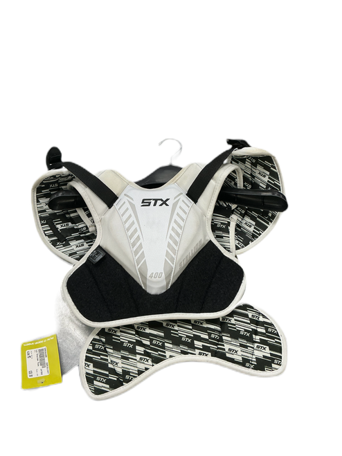 Vist Large View of Product Image Which is Used STX 400 Lacrosse Shoulder Pads White MD