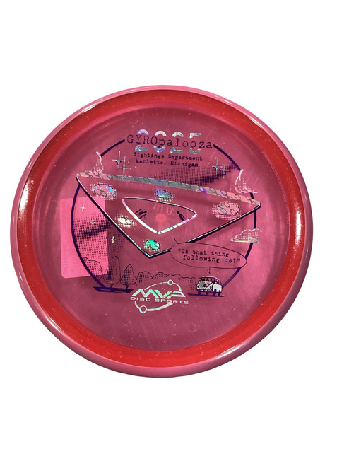 Vist Large View of Product Image Which is Used Axiom 2025 GYROPALOOZA PYRO Disc Golf Mid Range Red
