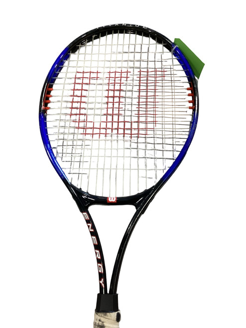 Vist Large View of Product Image Which is Used Wilson ENERGY Adult Tennis Racquet Royal Blue 4 3/8"