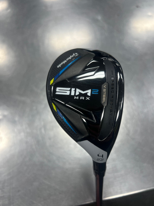 Vist Large View of Product Image Which is Used Taylormade SIM2 MAX Mens Hybrid Club RH 4 Hybrid