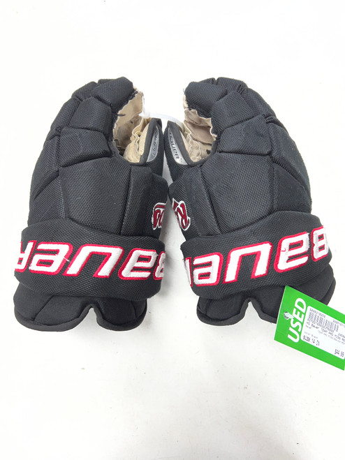 Vist Large View of Product Image Which is Used Bauer TEAM PRO MISSISSAUGA REPS Senior Gloves Black 14"