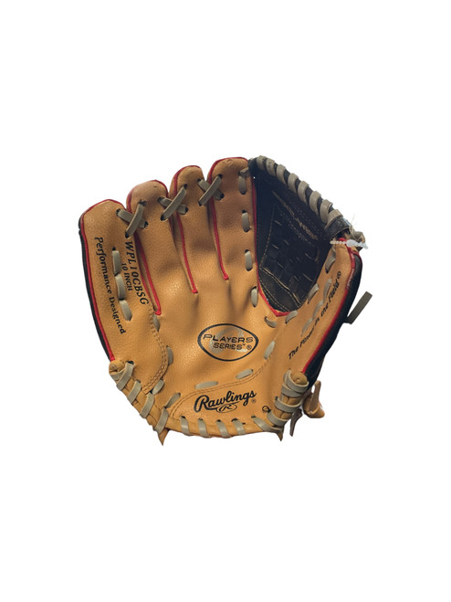 Vist Large View of Product Image Which is Used Rawlings PLAYERS SERIES BB/SB Glove T-ball Brown 10"