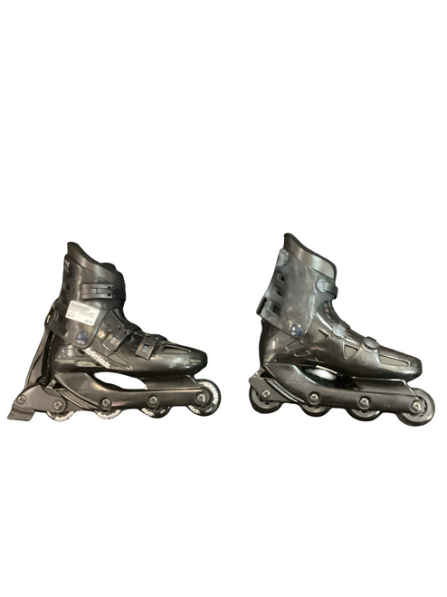Vist Large View of Product Image Which is Used Rollerblade BRAVOBLADE GL Senior Roller Quad Skates Black Senior 9