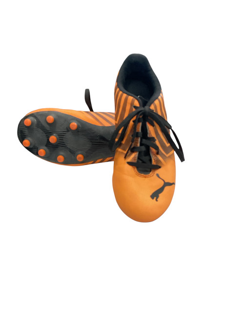 Vist Large View of Product Image Which is Used Puma Soccer Cleats Orange Junior 02