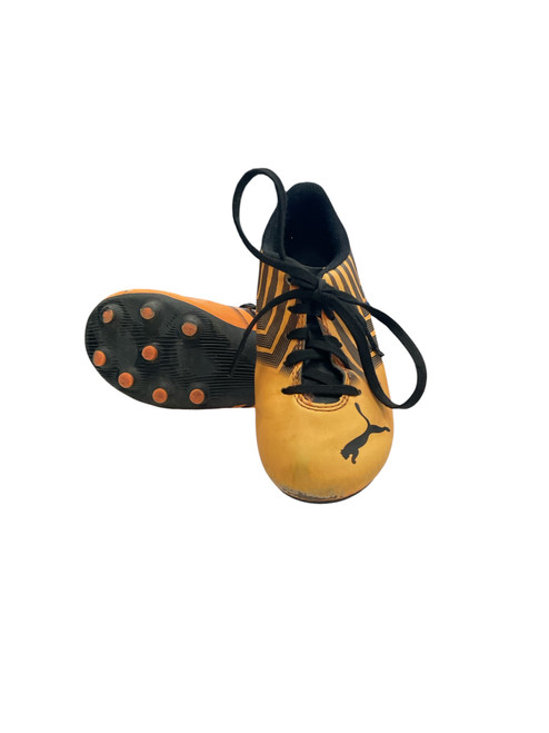 Vist Large View of Product Image Which is Used Puma Soccer Cleats Orange Youth 10.0