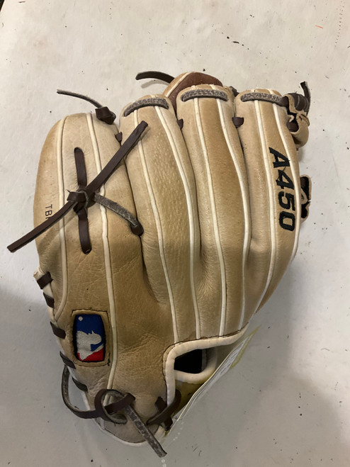 Vist Large View of Product Image Which is Used Wilson A04RB1912075 BB/SB Glove RH Throw Almond 10 3/4"