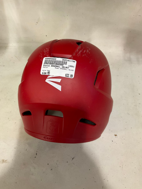 Vist Large View of Product Image Which is Used Easton BASEBALL HELMET Batting Helmet No Mask Red MD