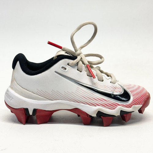 Vist Large View of Product Image Which is Used Nike VAPOR BB/SB Cleats White/Black/Red Youth 10.0