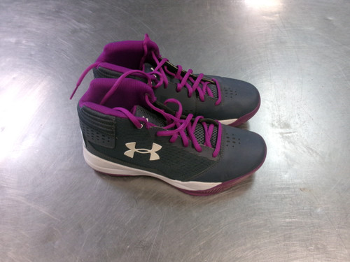 Vist Large View of Product Image Which is Used Under Armour Basketball Shoes Y Navy Blue Junior 06
