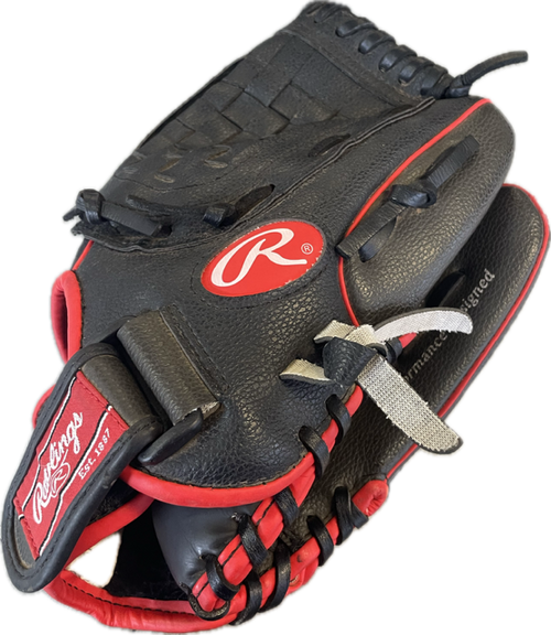 Vist Large View of Product Image Which is Used Rawlings PL115DSS Baseball Glove RH Throw Black 11 1/2"