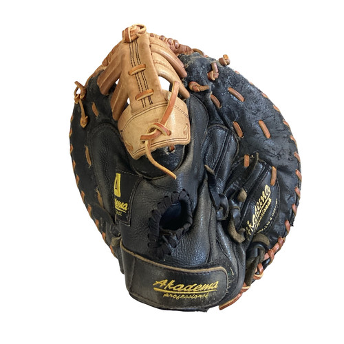 Vist Large View of Product Image Which is Used Akadema AEAA65 BB/SB First Base LH Throw Black And Natural 13"