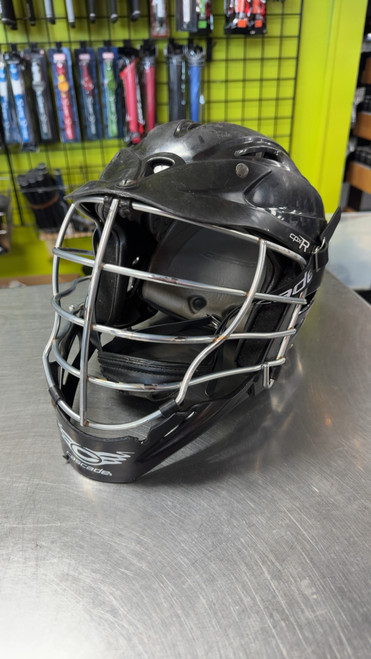 Vist Large View of Product Image Which is Used Cascade CPX R Lacrosse Helmet Black One Size